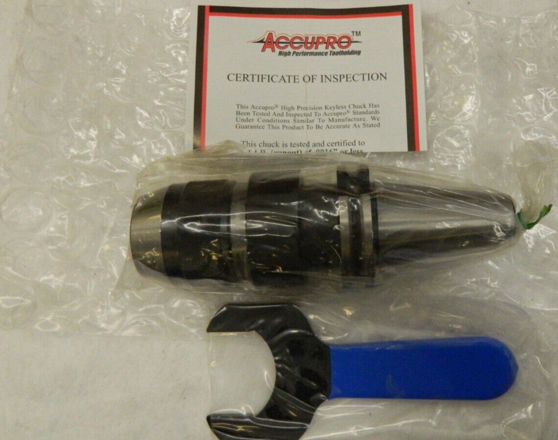 ACCUPRO CAT40, 1/8 to 5/8 Capacity, Integral Shank Drill Chuck NP0164040