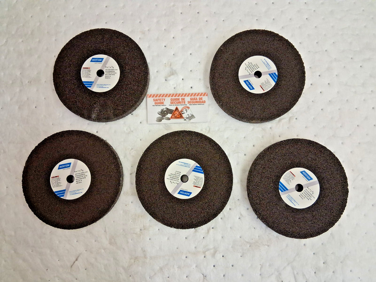Norton Tool & Cutting Grinding Wheels QTY5 8" Dia 16 Grit 66253044532