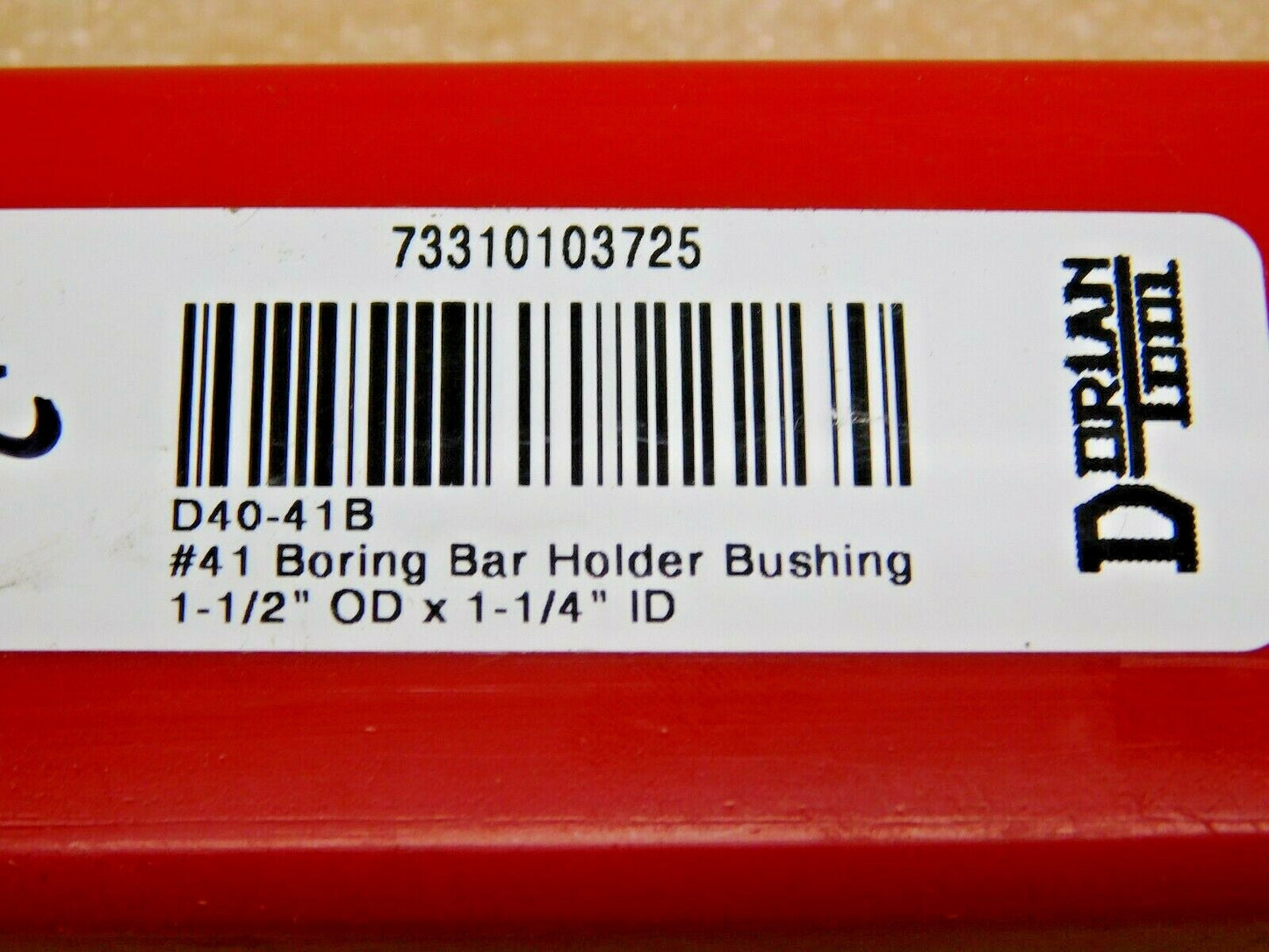 Dorian Tool Boring Bar Holder Bushing No 41 1-1/4" ID x 1-1/2" OD 73310103725