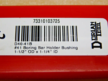 Dorian Tool Boring Bar Holder Bushing No 41 1-1/4" ID x 1-1/2" OD 73310103725
