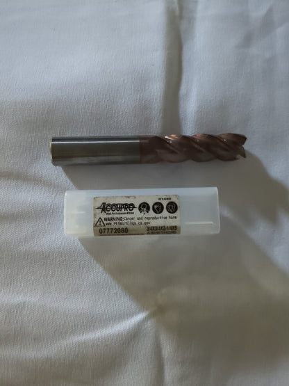 ACCUPRO Square End Mill: 3/4" Dia, 2-1/4" LOC, 4 Fl carbide 12183141