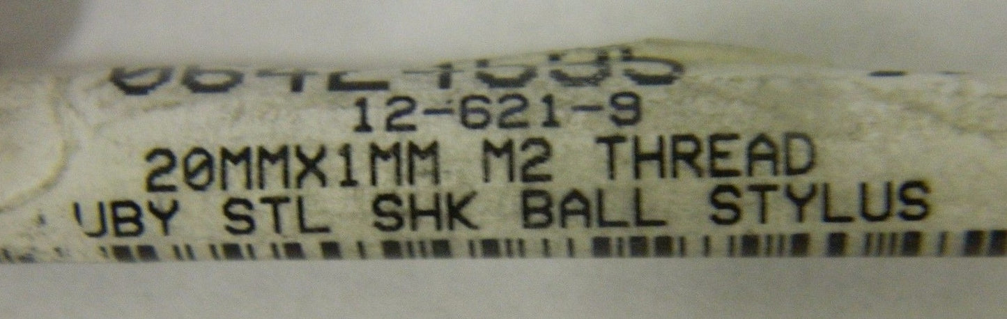 SPI 12-621-9 20mm x 1mm M2 Thread Ruby Ball Stylus (Lot of 2)