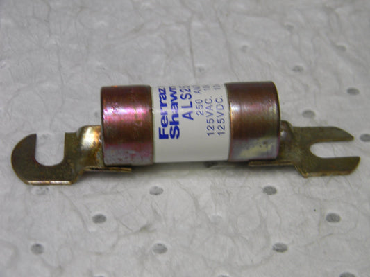 Ferraz Shamut Time Delay Ceramic Limiter Fuse 250A 125AC/DC Qty 3 ALS250