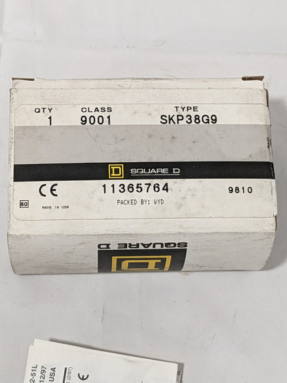 Square D Pilot Light 120V, 30mm, Green Lens 9001-SKP38G9