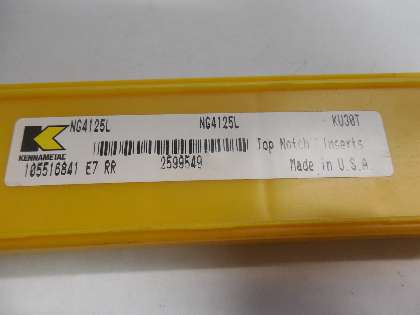 Kennametal Grooving Inserts NG4125 Grade KU30T Carbide Qty. 5 #2599549