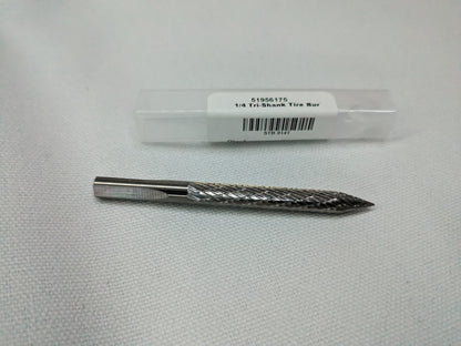 Abrasive Bur: STB-014T, 1/4" Cut Dia, Cylinder with Plunge Point TireSTB-014T