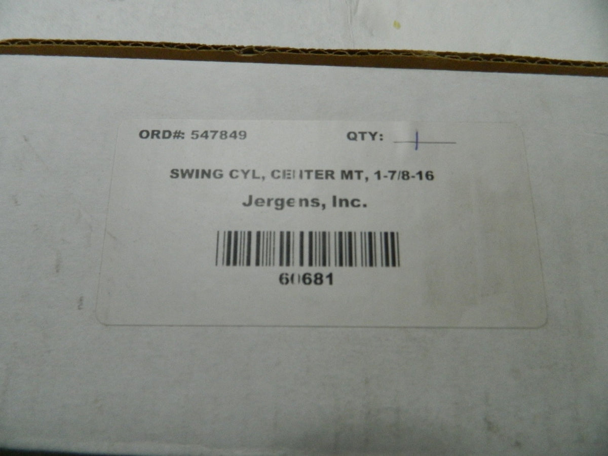 Jergans Single Acting Swing Clamp 3000 psi Max Adjustable Swing 60681
