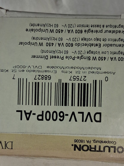Lutron Diva Magnetic Low-Voltage Dimmer DVLV-600P-AL