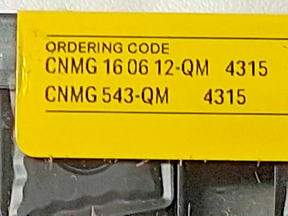 Sandvik Carbide Turning Inserts QTY10 CNMG543QM 4315 6612765