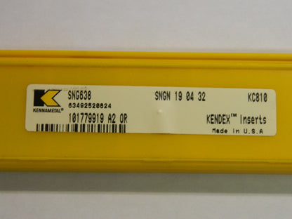 Kennametal Carbide Inserts SNG638 Grade KC810 Qty. 5  SNGN 19 04 32