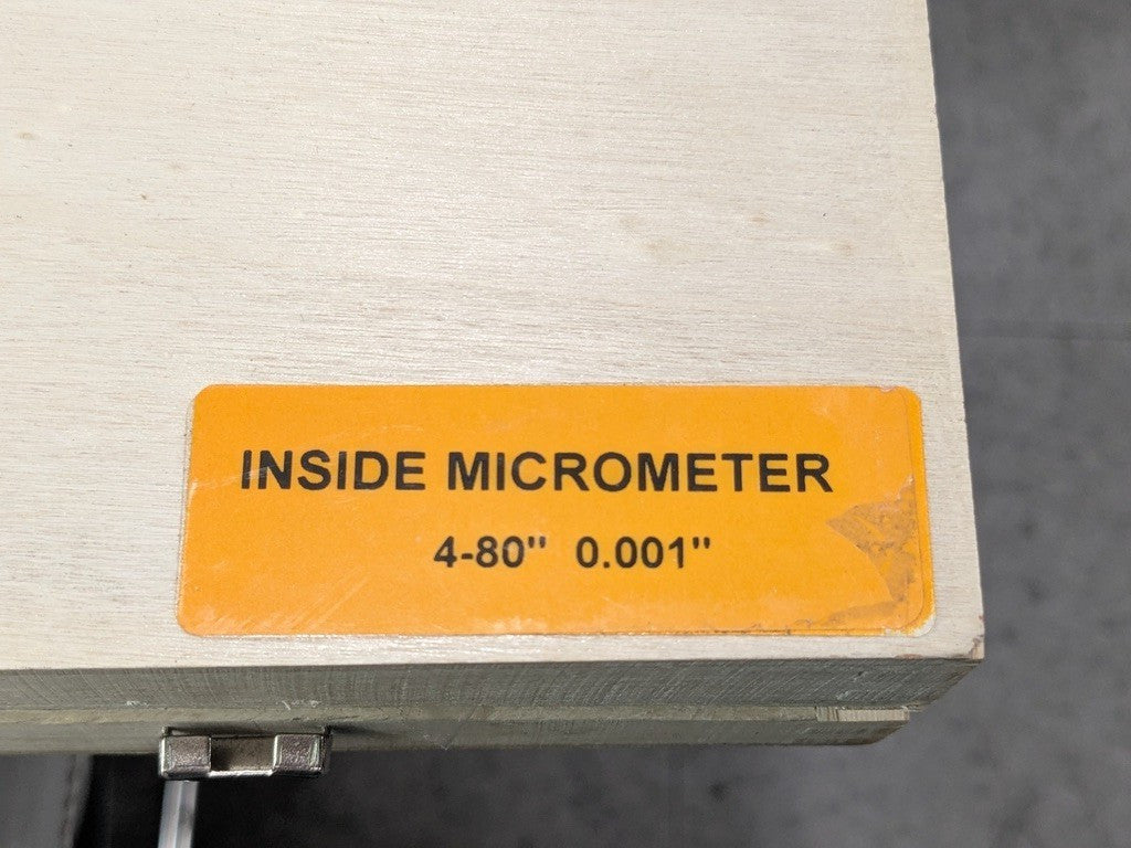 Fowler Inside Micrometer Set 4-80" Range 0.001" Graduation 52-243-480-1