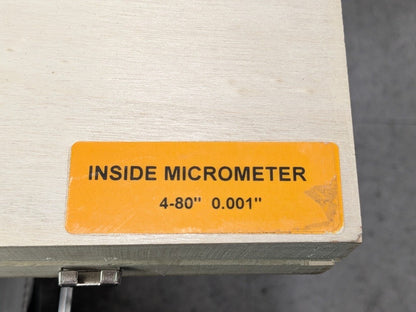 Fowler Inside Micrometer Set 4-80" Range 0.001" Graduation 52-243-480-1