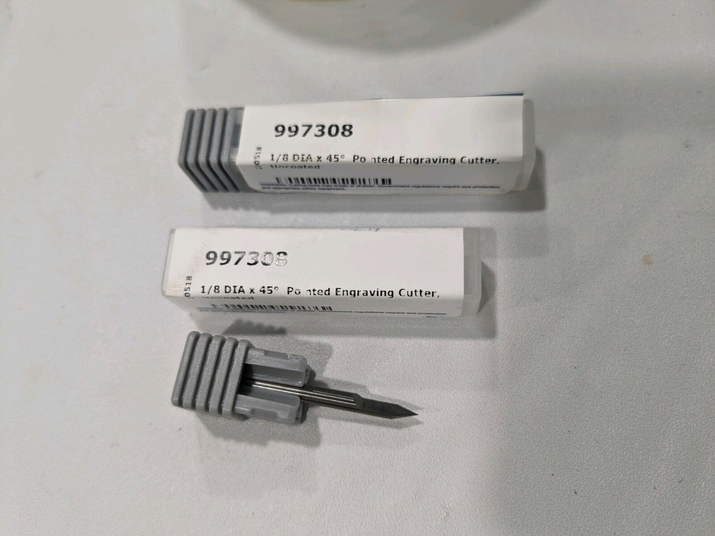 HARVEY TOOL 2pc Engraving Cutter 45° 1/8"Dia Pointed SolidCarbide 997308