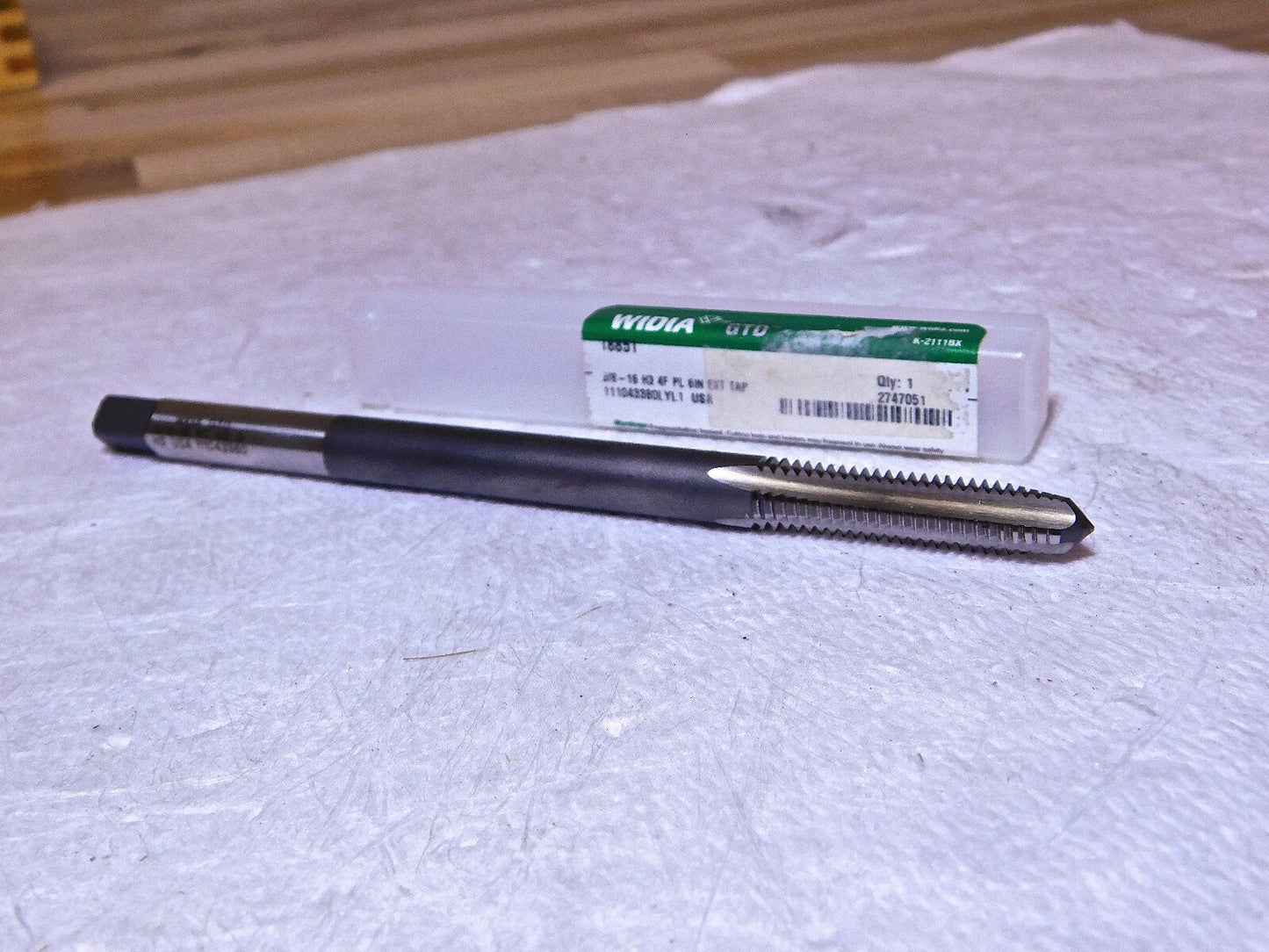 Widia GTD HSS Extension Hand Plug Tap 3/8-16 H3 Thread Limit 6 OAL 18851 USA