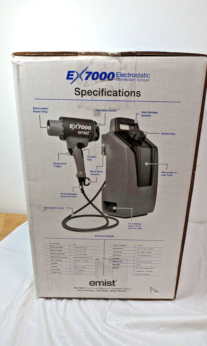 EMist Cordless Backpack Electrostatic Sprayer w/2 Batteries &amp; Charger EX-700