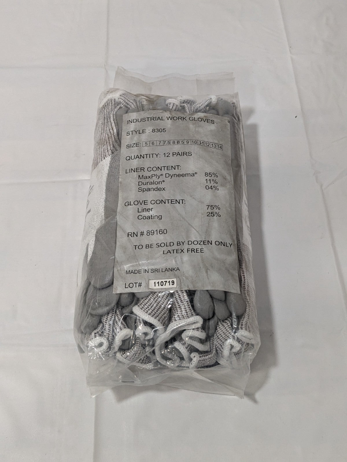 Terminator MaxPly Palm Coated Glove - Size 11 Pack of 12 8305-11
