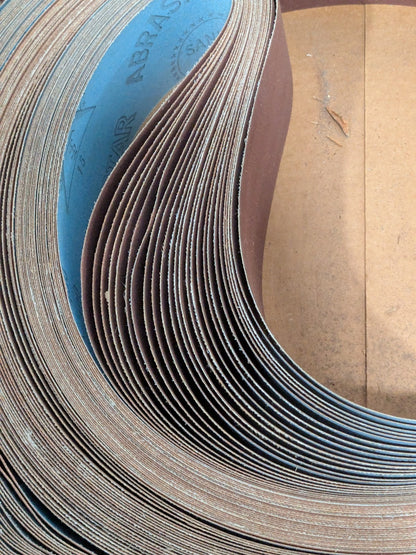 Abrasive Belt: 2" Wide, 132" OAL, 400 Grit, Aluminum Oxide Qty 25 V89400J020132
