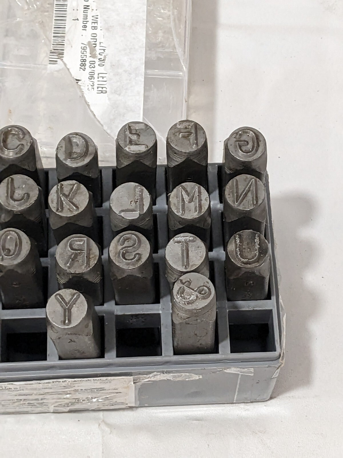 C.H. HANSON Heavy-Duty Stamp Set: 3/8" Character, 23 pc 21151 INCOMPLETE