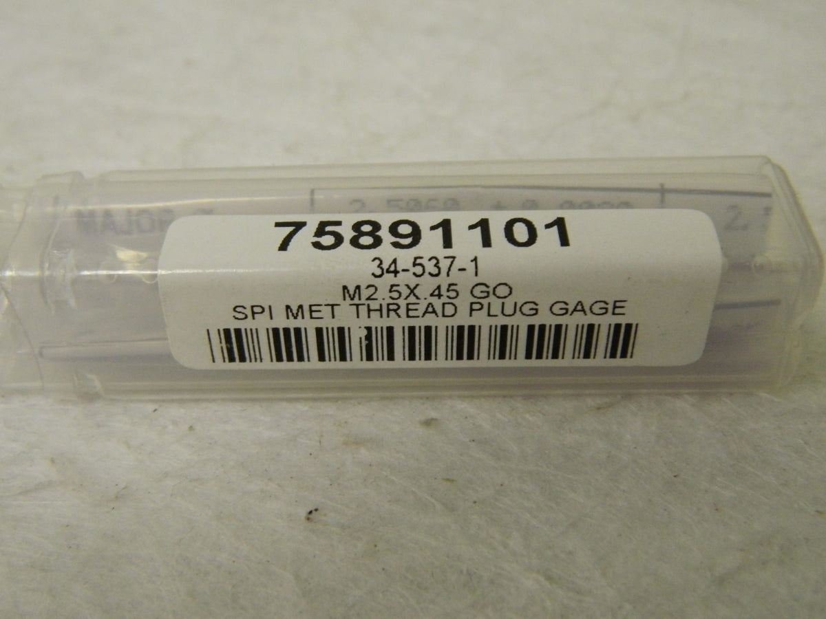 SPI Go Gage Single End Plug Thread M2.5x0.45 Class 6H 75891101