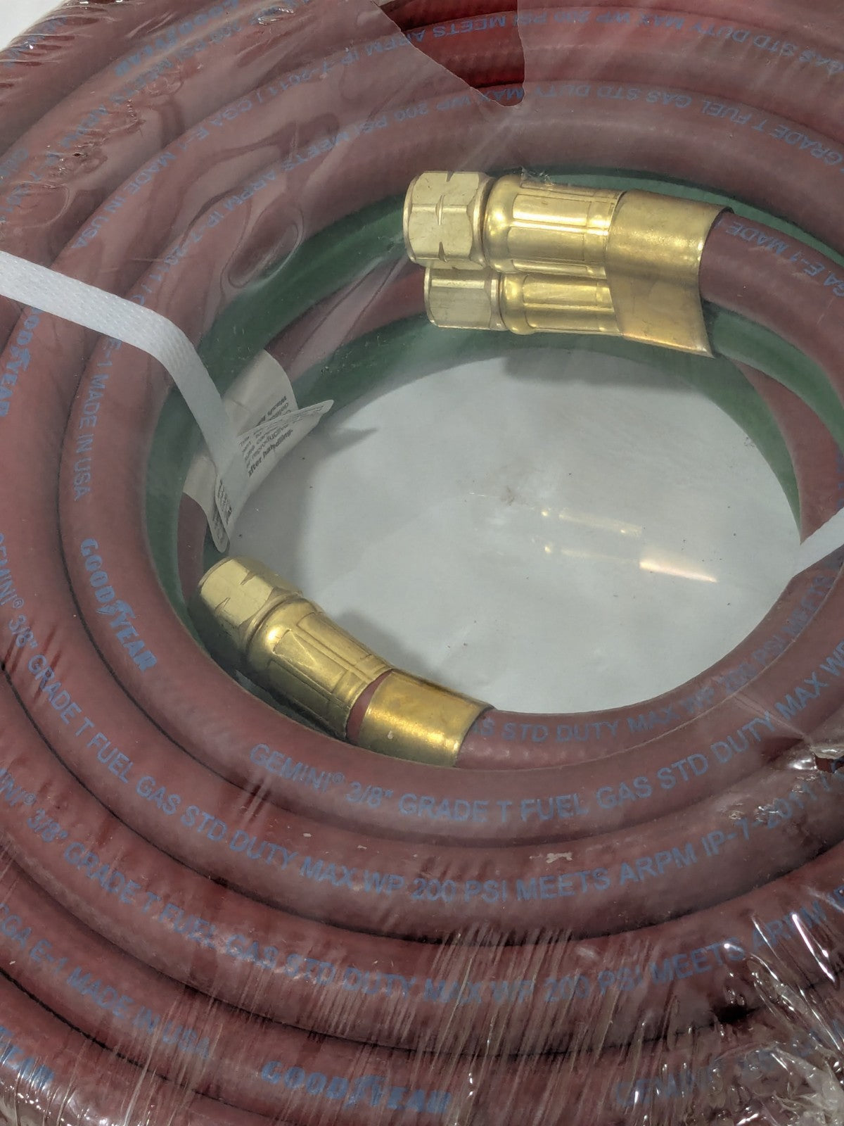 Goodyear Gemini 3/8" Inside, Grade T Welding Hose 20027493