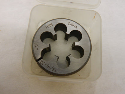 interstate Round Die: 13/16-32, 2 OD, High Speed Steel 315-1316