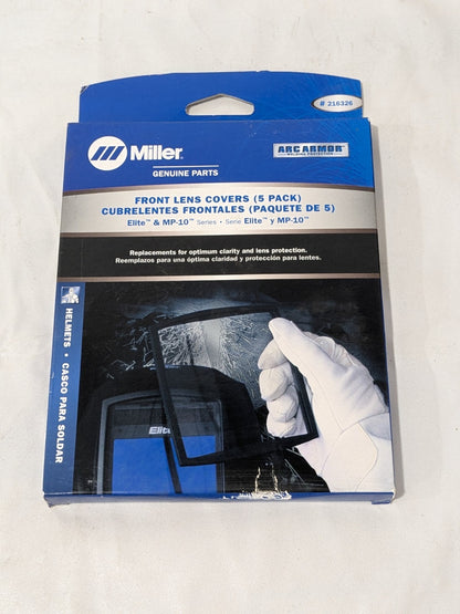 Miller Welding Lenses &amp; Plates 4-11X16X5-5/8 Box of 5 216-326