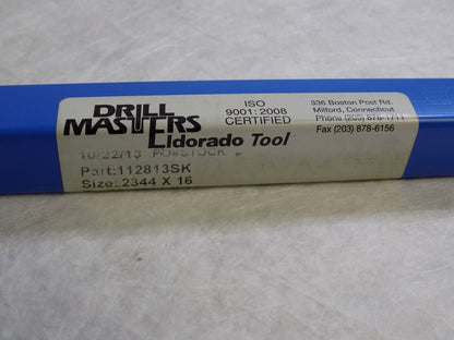 Drill Masters Eldorado Tool 15/64" 115º Carbide-Tip Die Drill Bit 112813SK