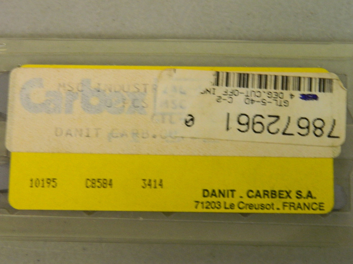 Danit Carbex Cutoff Inserts C2 4° Qty 10 GTL-5-4D