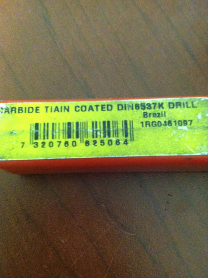 Dormer #625064 31/64" x 31/64" x 2-1/8" x 4-1/8" Carb TiAlN Screw Machine Drill