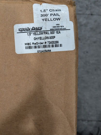 PRO-SAFE Safety Barrier Chain: Plastic, Yellow, 300' L, 1-1/2" W PS-30002-P