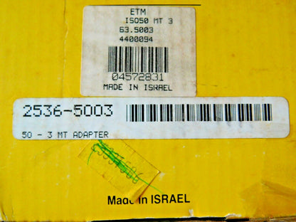 ETM Taper Shank End Mill Adapter ISO50 3MT 4572831