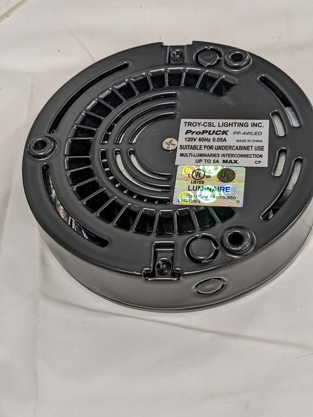 Pro Puck LED Black- 120V system. High Power 4 Watt PP-4WLED-BK