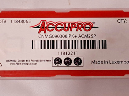 Accupro Carbide Turning Inserts QTY10 CNMG322IPK+ ACM25P 75264606