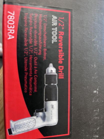 Ingersoll-Rand Air Drill: 1/2" Keyed Chuck, Reversible 7803RA