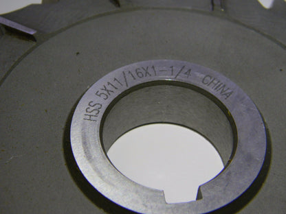 Precision 5" x 11/16" x 1-1/4" HS Staggered Tooth Side Milling Cu