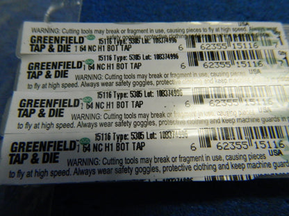 Widia GTD #1-64 x 1-3/8" x 1.69" 2FL NC H1 HSS Bottom Tap USA Model 15