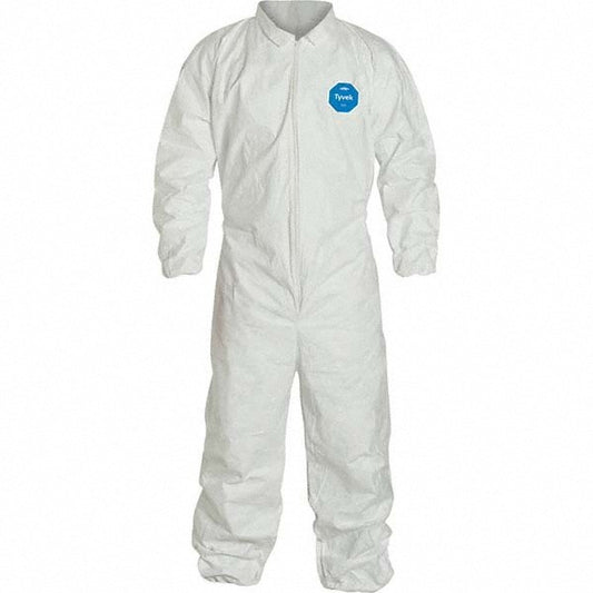 DUPONT Disposable Coveralls: Particle Protection Sz 2XL Qty 25 TY125SWH2X0025VP