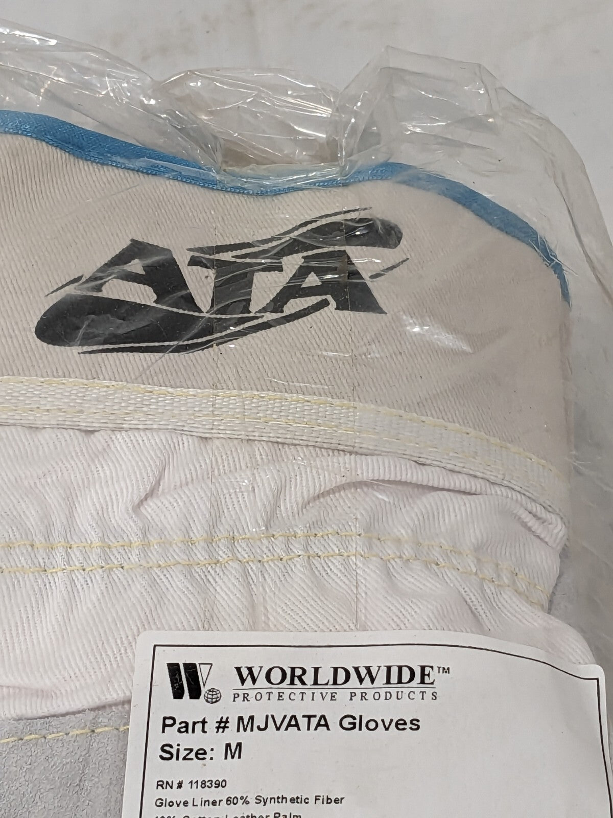 Worldwide Split Cowhide Leather Glove Qty 6 Pairs Sz Medium MJVATA