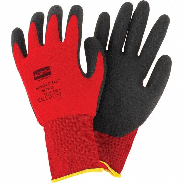 North PVC-Coated Nylon General Purpose Work Gloves 12 pairs Size L NF11/9L