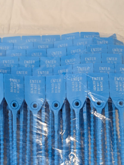 Vestil Blue Security Seal, 14.1" Pack of 100 SECS-B9-BL