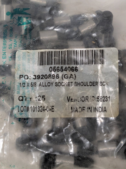 (25) Hex Socket Shoulder Screw 1/2" Shoulder Dia, 5/8" Shoulder Length 05654066