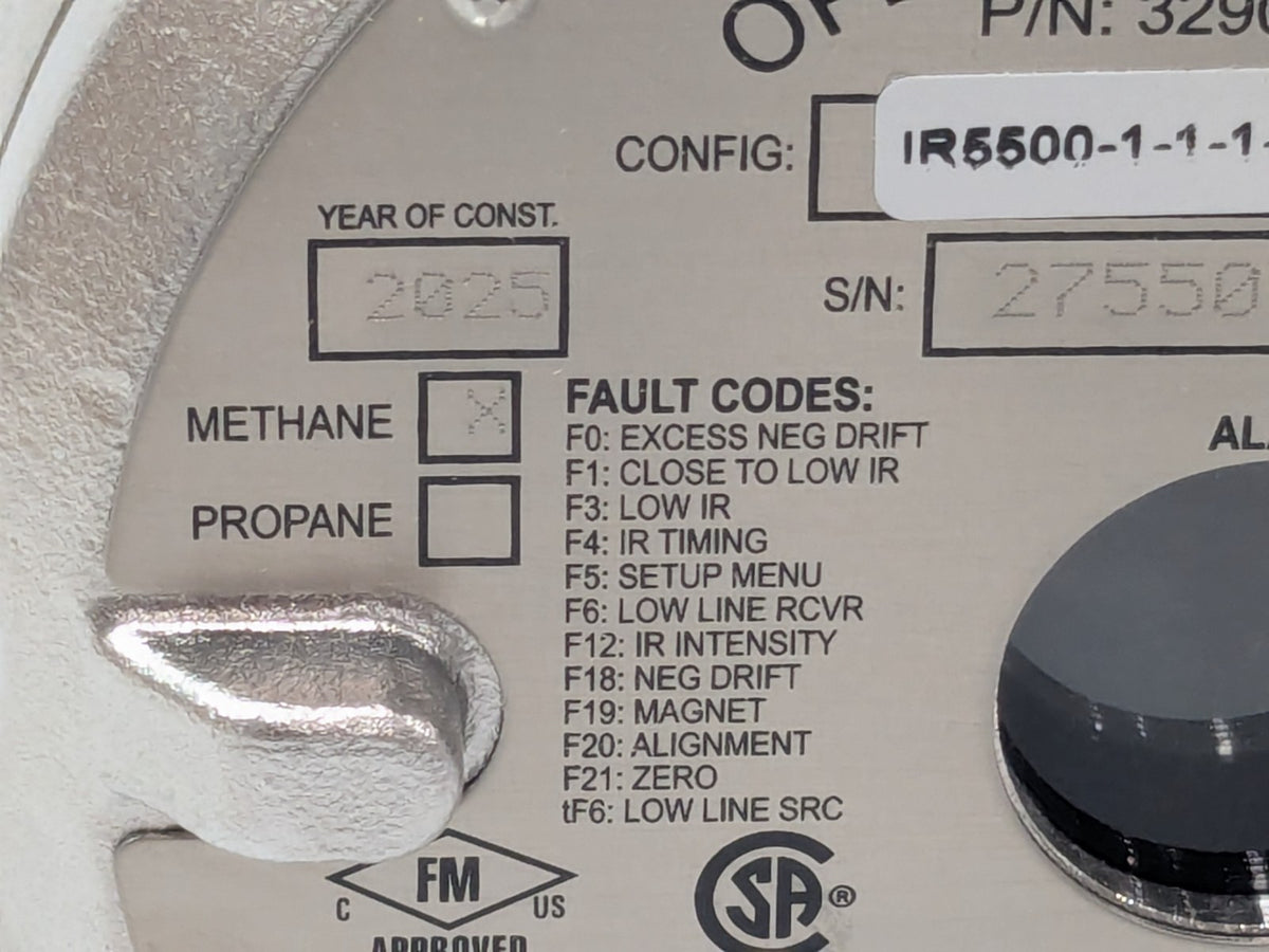 GENERAL MONITORS MSA IR5500 Open Path Infrared Gas Detector 329001-12