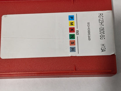 SANDVIK COROMANT Grooving Insert 10pk RG123HBG H13A, Solid Carbide 5741172