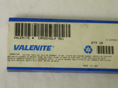 Valenite Carbide Insert CNMG542LM VC901 80° Diamond Shaped QTY 10  9512-0026