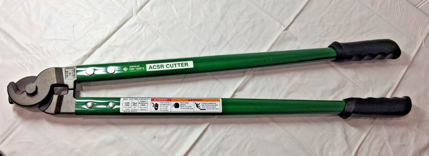 Greenlee Steel Handle Cable Cutter 0.13 & 0.44" Capacity 28" OAL 749