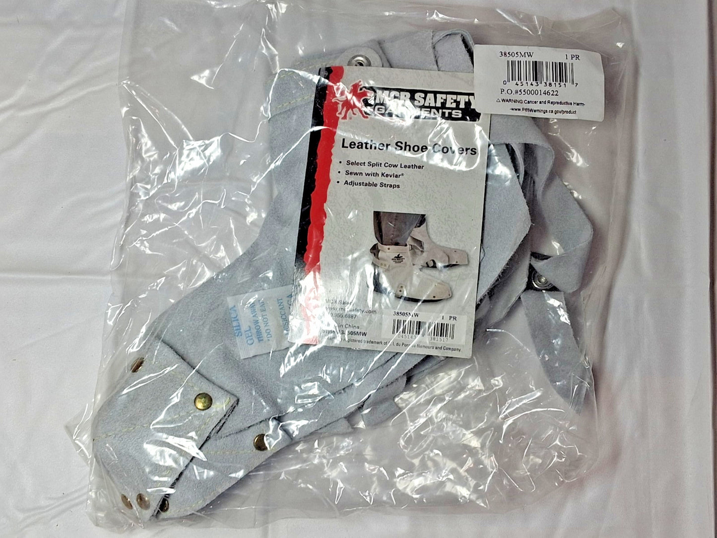 QTY2 MCR Safety Leather Shoe Covers Flame-Resistant Spat 38505MW