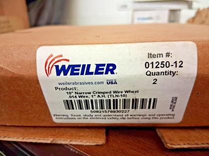 Weiler Crimped Wheel Brushes 2pk 3/4" Width .0140" Wire Dia 01250-12