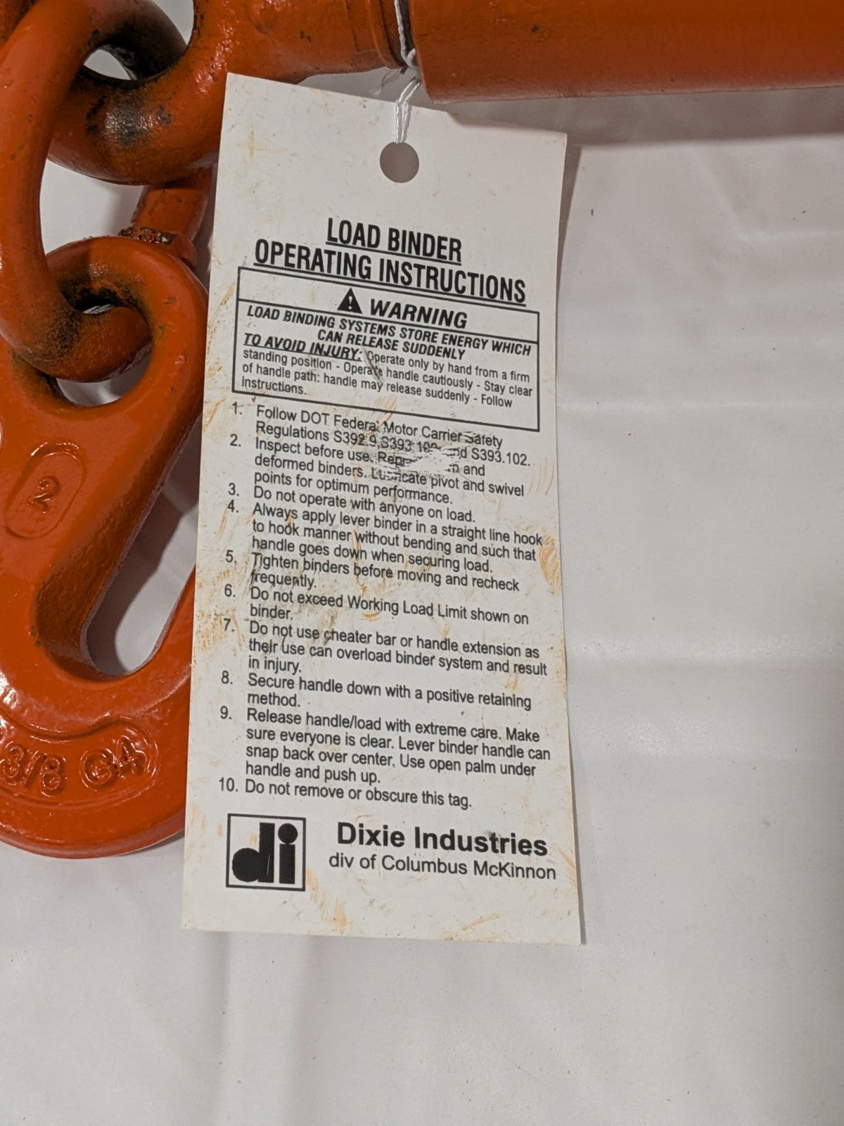 CM 5,400 Lbs. Load Limit Ratchet Loadbinder, 5/16 Inch Max Chain Size 48365