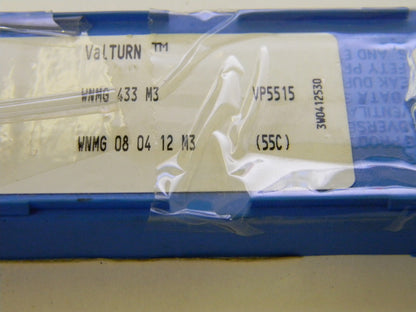 Valenite WNMG433 M3 Grade VP5515 Carbide Turning Insert Qty. 10 01650