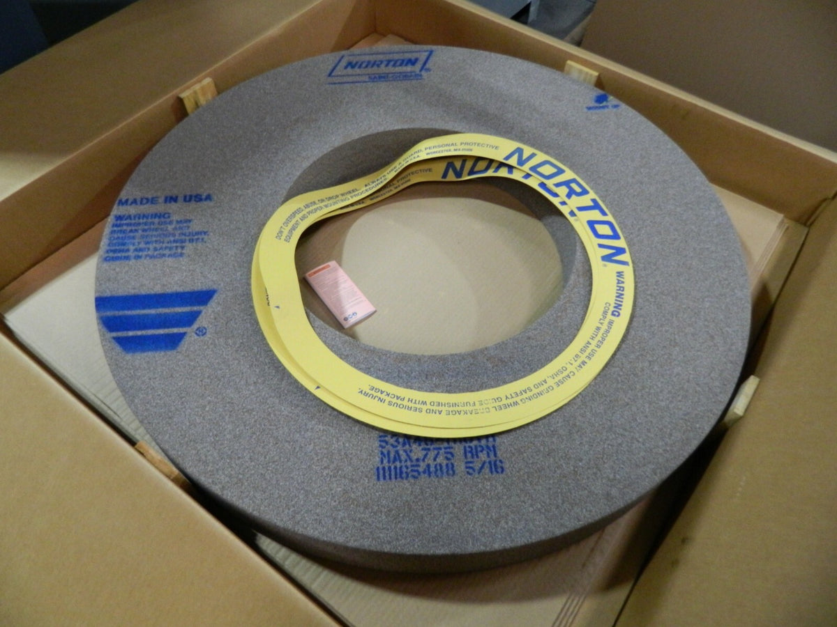 Norton Surface Grinding Wheel 42" Dia. 4" Thick 20" Hole 53A46-H1